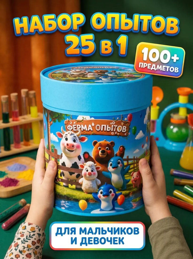 Набор для опытов Kristi Hobby Ферма опытов 25 в 1