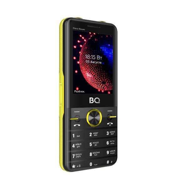 Кнопочный телефон BQ BQ-2842 Disco Boom (желтый)