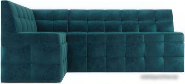 Угловой диван Мебель-АРС Атлантис левый 190x84x120 (сине-зеленый Star Velvet 43 Black Green)