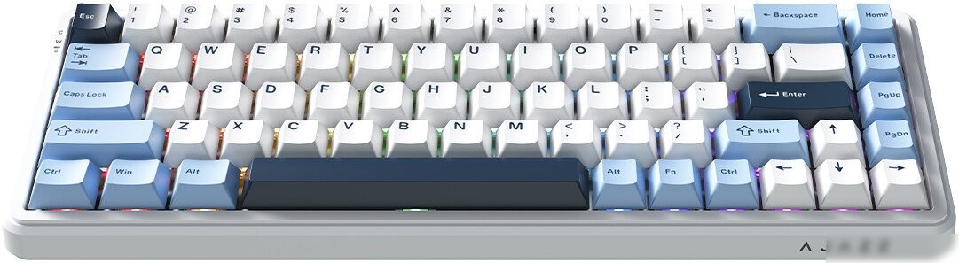 Клавиатура Ajazz AK680 Max (белый/голубой/темно-синий)