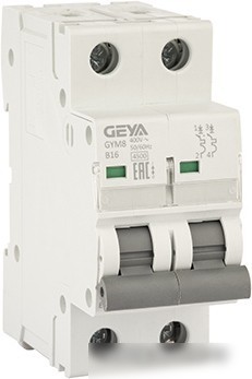 Выключатель автоматический GEYA GYM8 2P 16А B 4.5кА GYM82P16B Выключатель автоматический GEYA GYM8 2P 16А B 4.5кА GYM82P16B