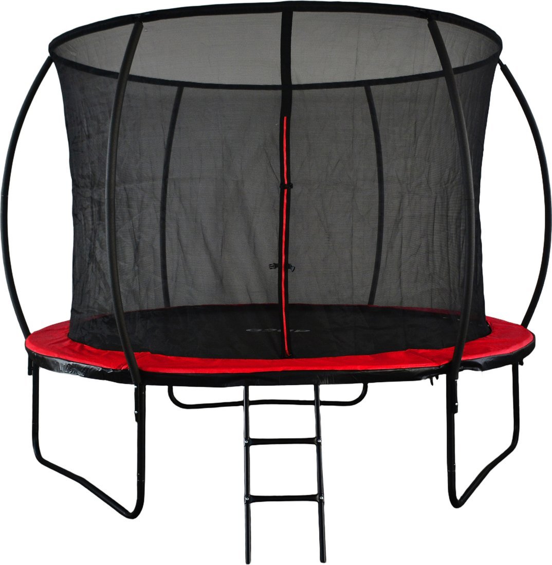 Батут GoUP Luxury 8FT (с сеткой и лестницей, красный)
