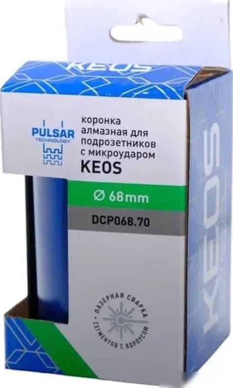 Коронка KEOS Pulsar М16 68/70мм DCP068.70