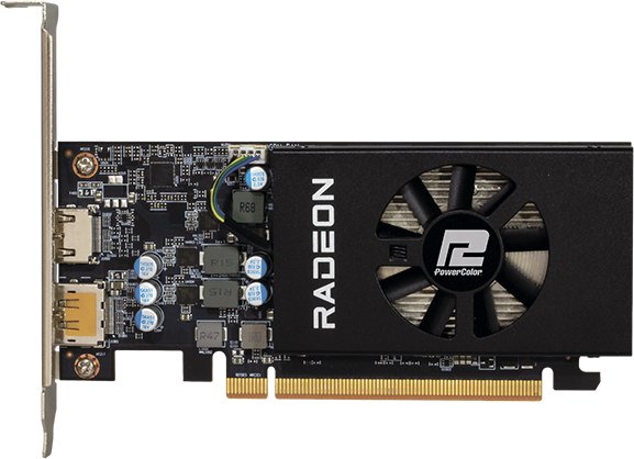 Видеокарта PowerColor Radeon RX 6400 Low Profile 4GB GDDR6 AXRX 6400 LP 4GBD6-DH