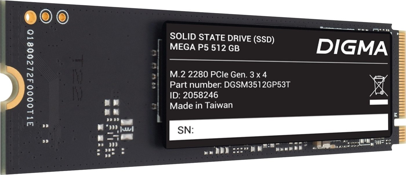 SSD Digma Mega P5 512GB DGSM3512GP53T