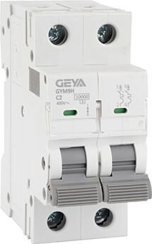 Выключатель автоматический GEYA GYM9H-2P-2C 2P 2A C 10kA 2M GYM9H2P2C