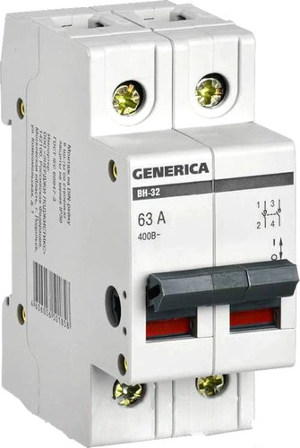 Выключатель нагрузки Generica ВН-32 2Р 63А MNV15-2-063