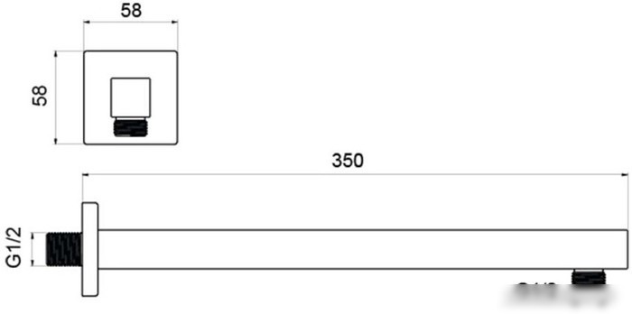 Держатель верхнего душа Aquatek AQ2175MB