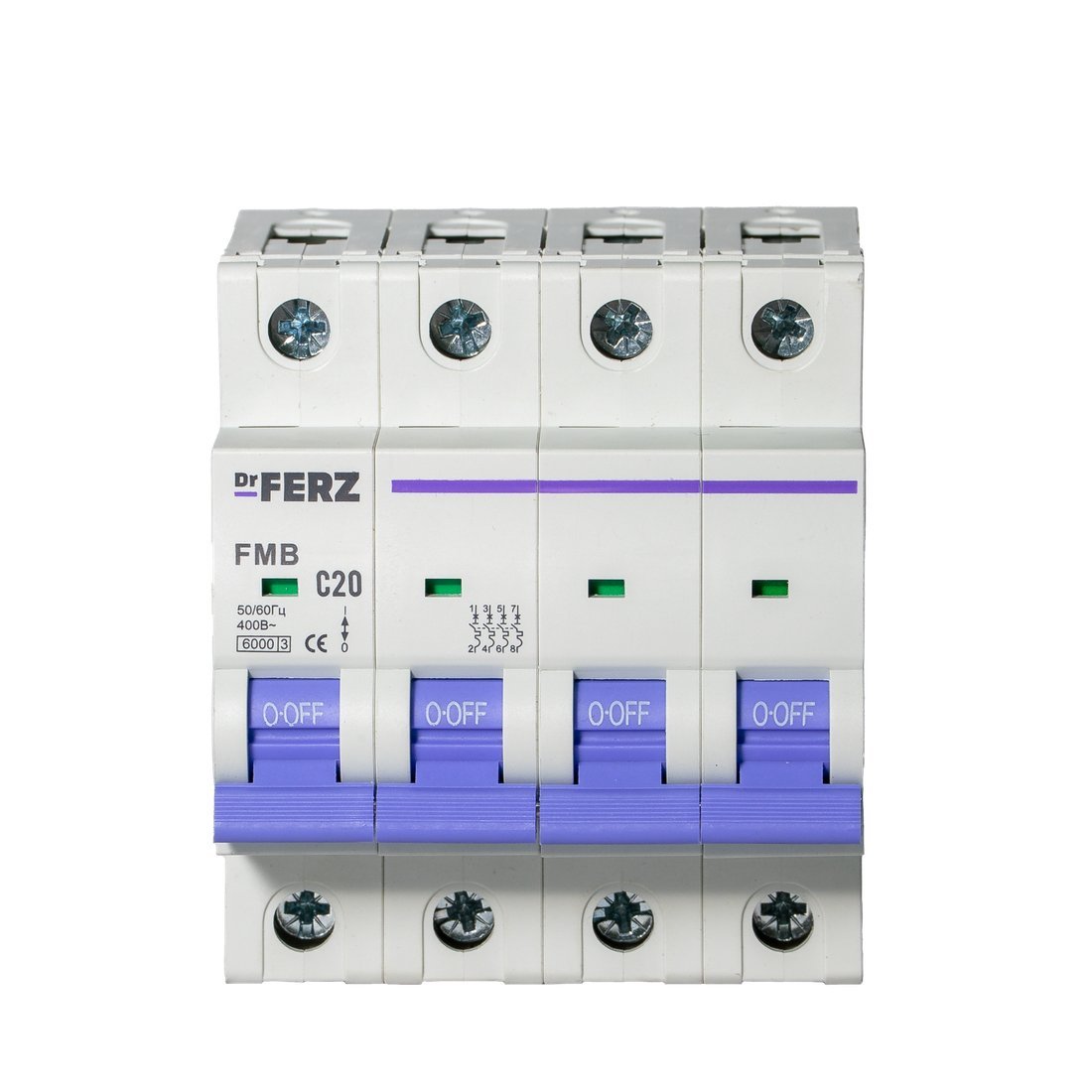 Выключатель автоматический Dr.Ferz FMB-C 6kA 4P 20 C 21100099FERZ