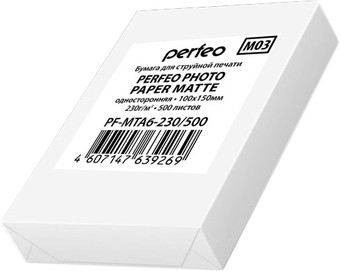 Фотобумага Perfeo Матовая 10x15 230 г/м2 500 листов [PF-MTA6-230/500]
