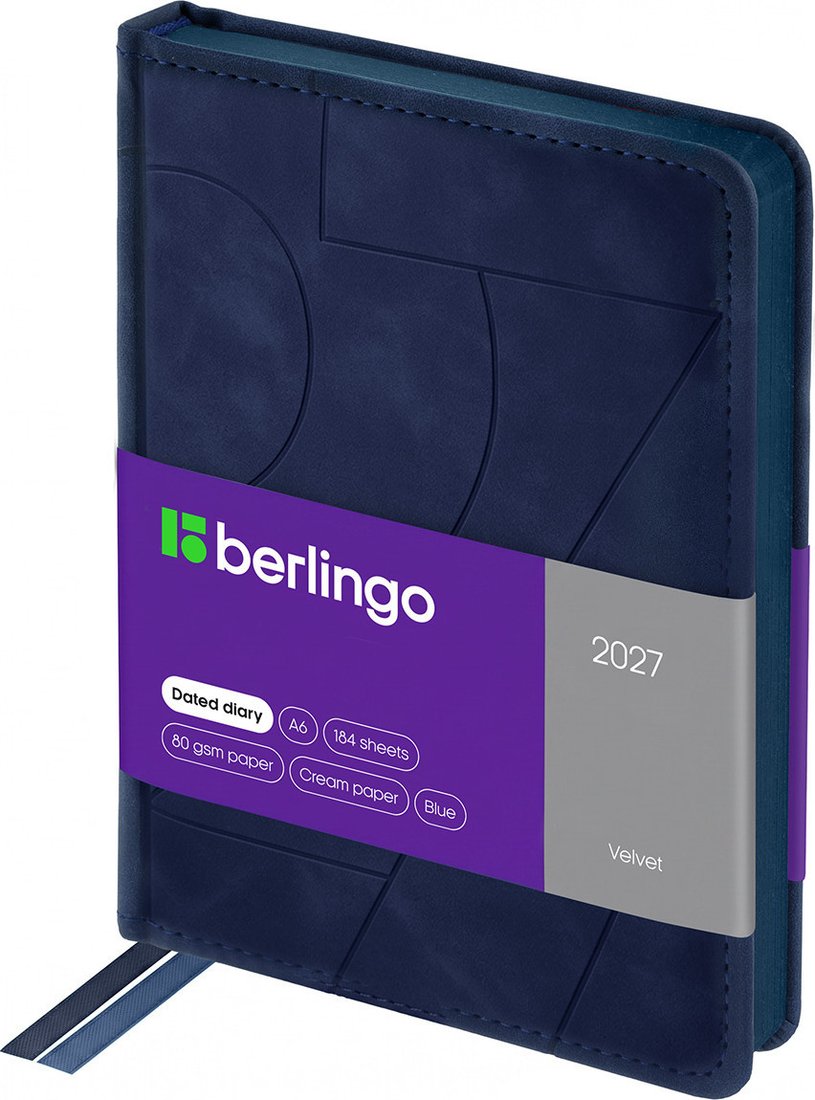 Ежедневник Berlingo Velvet 2027г DD7_43601 (184л, синий)