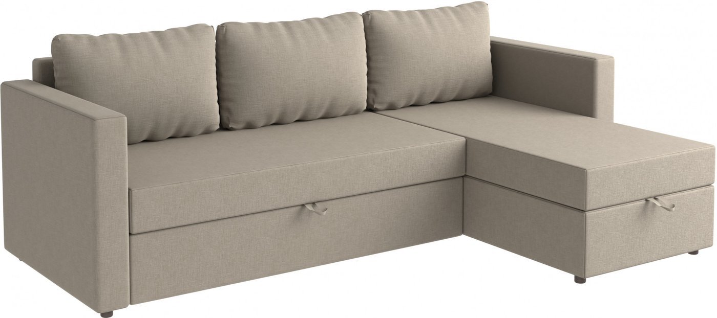 Угловой диван Mio Tesoro Тилаус короткий подлокотник (Beige/Grey)