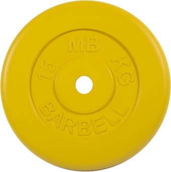 Диск MB Barbell Стандарт 31 мм (1x15 кг, желтый)