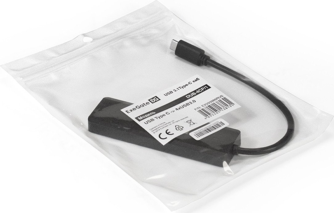 USB-хаб ExeGate DUB-4CP/1 EX293986RUS