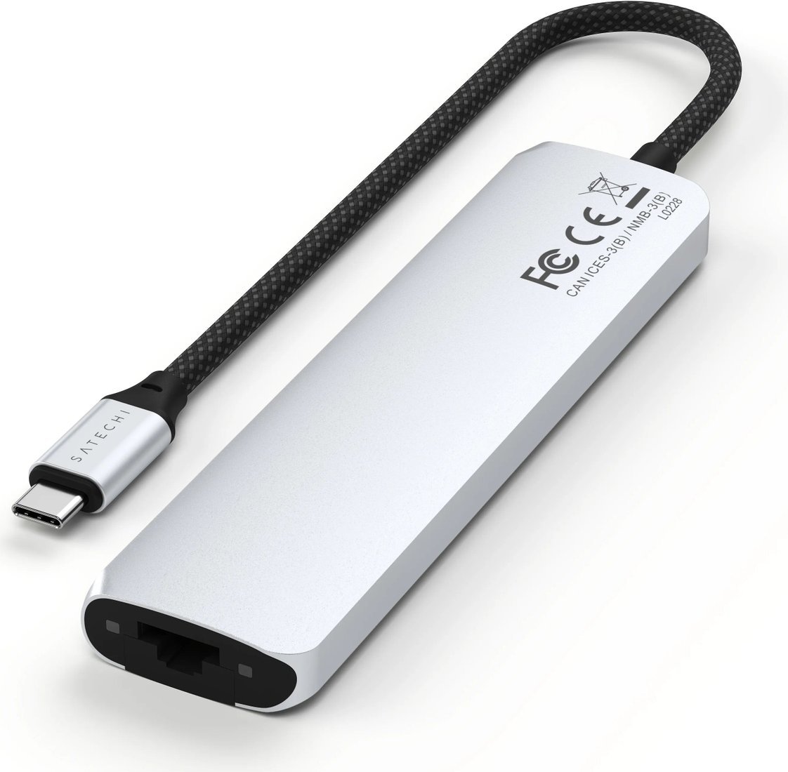 Док-станция Satechi 7-in-1 USB-C Slim Multiport Adapter with Ethernet ST-P7SS (серебристый)