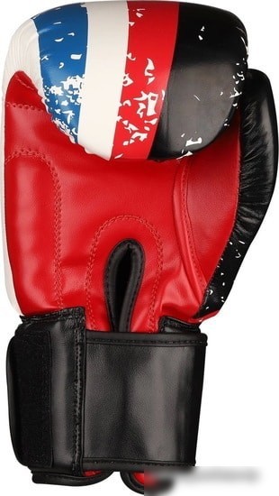 Перчатки для единоборств RSC Sport Hit PU SB-01-146 (14 oz, белый/красный/синий)