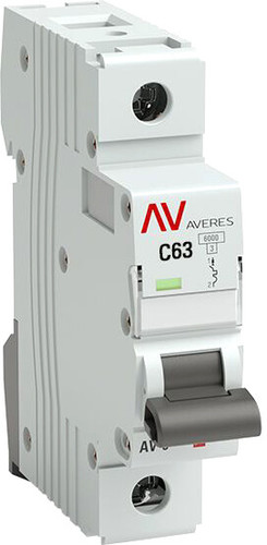 Выключатель автоматический EKF Averes AV-6 1P 63A (C) 6kA mcb6-1-63C-av