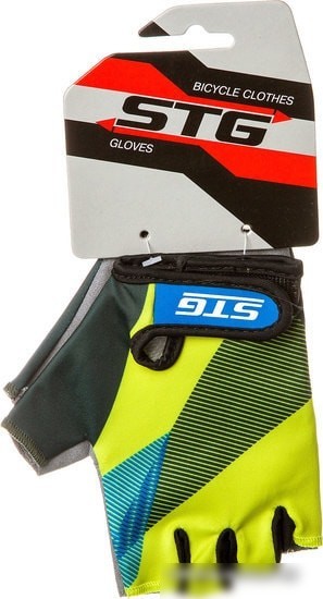 Перчатки STG Х87910 XL (черный/салатовый/синий)