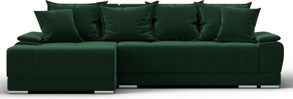Угловой диван Лига диванов Лига-119 левый угол 137091L (велюр Seven 626 зеленый)