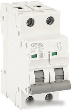 Выключатель автоматический GEYA GYM8 2P 63А B 4.5кА GYM82P63B Выключатель автоматический GEYA GYM8 2P 63А B 4.5кА GYM82P63B