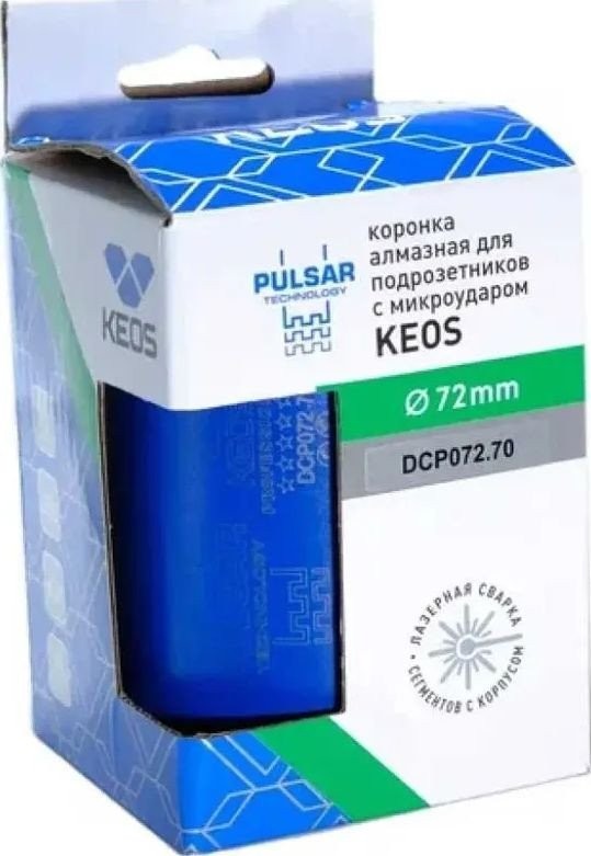 Коронка KEOS Pulsar М16 72/70мм DCP072.70