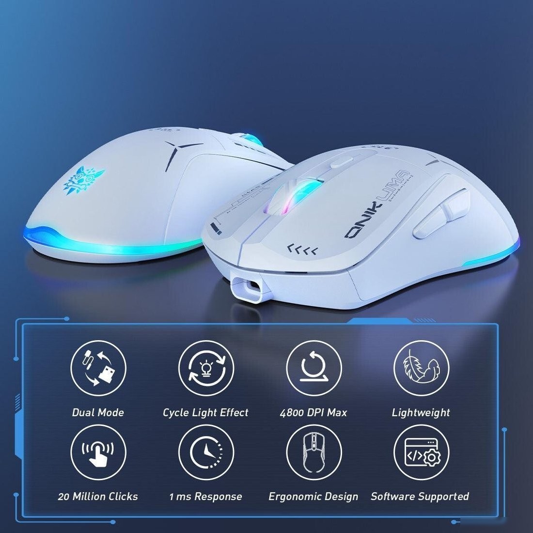 Игровая мышь Onikuma CW917 (белый)