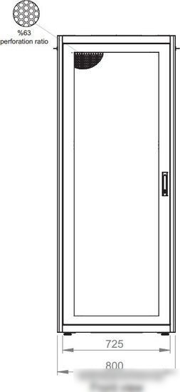 Шкаф серверный Lande DYNAmic Basic Server LN-DS42U6010-BL-CKAA-F 19" 42U
