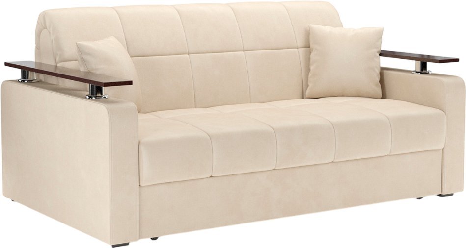 Диван Мебель-АРС Аккордеон Бакли ППУ 140x200 (бархат бежевый Star Velvet 6 Light Beige)