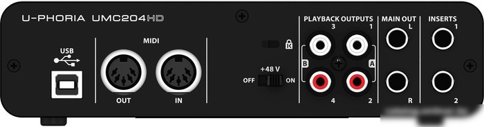 Аудиоинтерфейс BEHRINGER U-Phoria UMC204HD