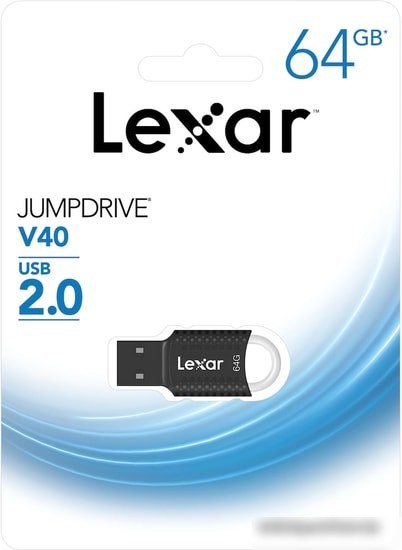 USB Flash Lexar JumpDrive V40 64GB (черный)
