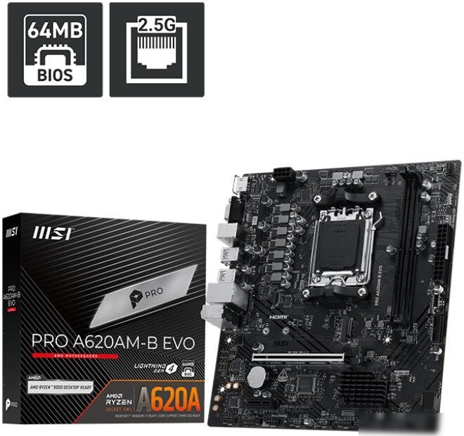 Материнская плата MSI Pro A620AM-B EVO