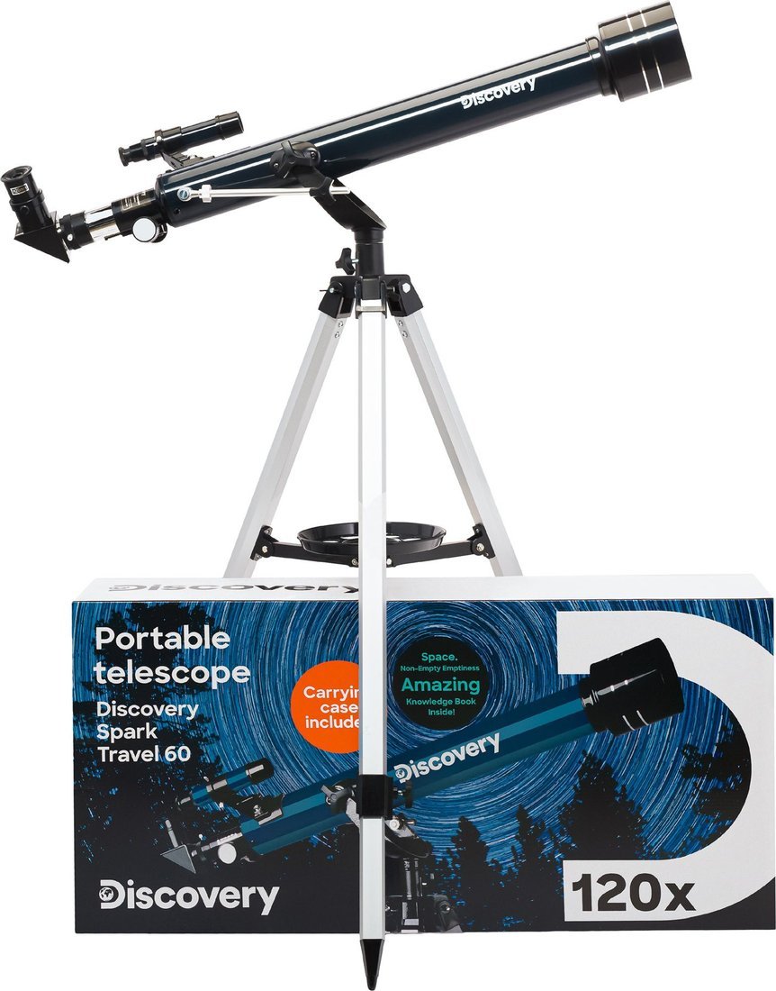 Телескоп Levenhuk Discovery Spark Travel 60 с книгой