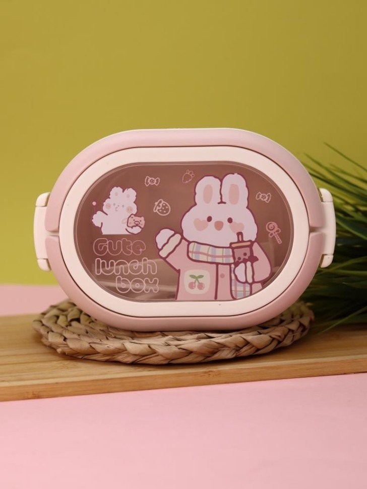Ланч-бокс ILikeGift Cute bunny 6448 (pink)