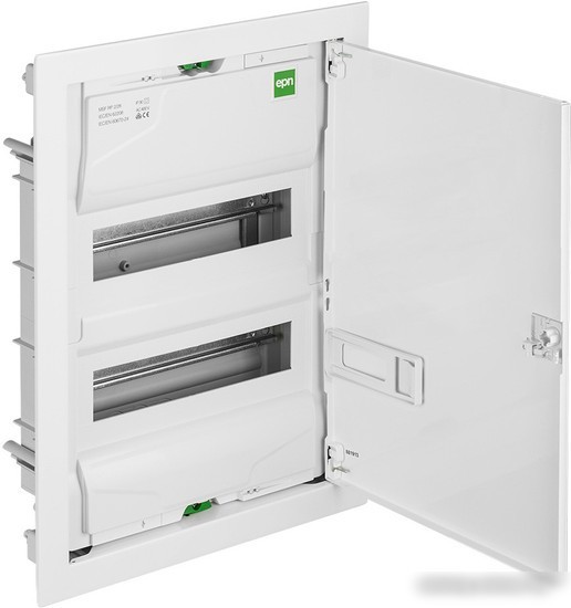 Бокс пластиковый Elektro-Plast MSF 2x12M (24M), N/PE 2x(1x25+17x10mm2), мет. дверь, белый RAL9016, 478x358x94mm, IP30