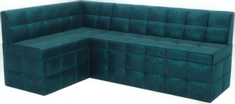 Угловой диван Мебель-АРС Атлантис левый 190x84x120 (сине-зеленый Star Velvet 43 Black Green)