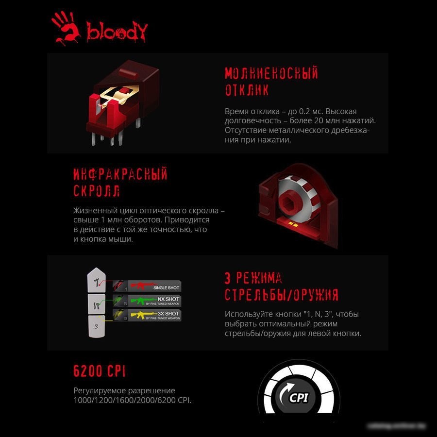 Игровая мышь A4Tech Bloody A70