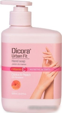 Dicora Мыло жидкое Citrus & Peach с витамином С 500 мл Dicora Мыло жидкое Citrus & Peach с витамином С 500 мл