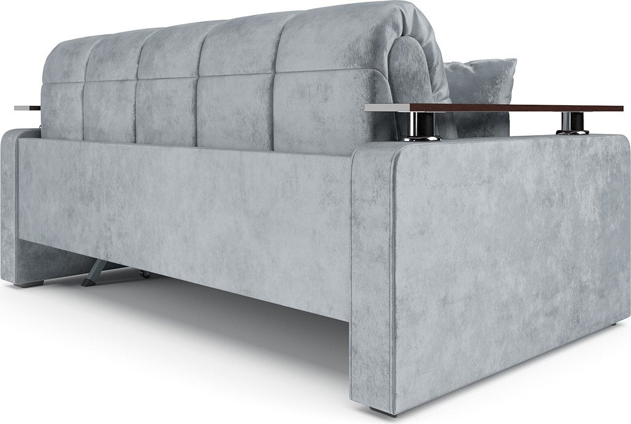 Диван Мебель-АРС Аккордеон Бакли ППУ 120x200 (велюр серый Plush OWV-11)