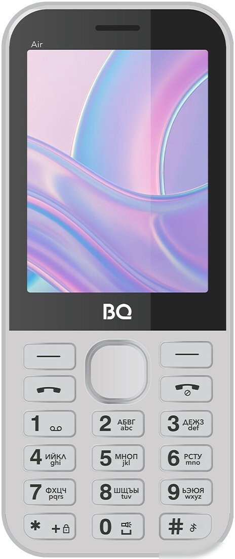 Кнопочный телефон BQ 2843 Air (серебристый)