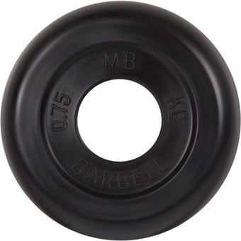 Диск MB Barbell Стандарт 31 мм (1x0.75 кг, черный)
