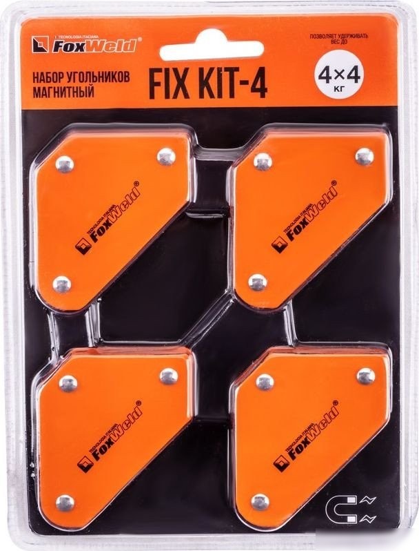 Угольник магнитный FoxWeld FIX KIT-4
