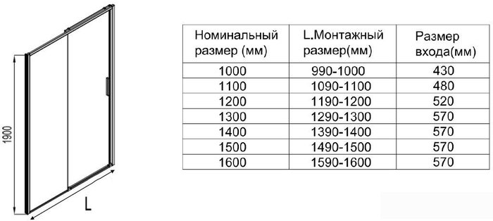 Душевая дверь Aquanet Pleasure Evo 150 AE65-N150-BT (черный анодированный/прозрачное стекло)