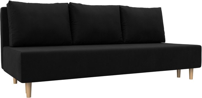 Диван Лига диванов Лига-033 121083 (микровельвет черный)