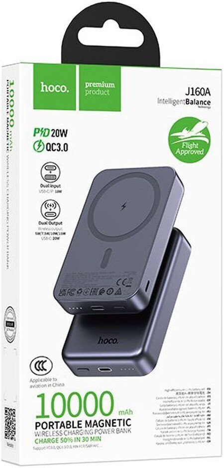 Внешний аккумулятор Hoco J160A 10000mAh (металлик)