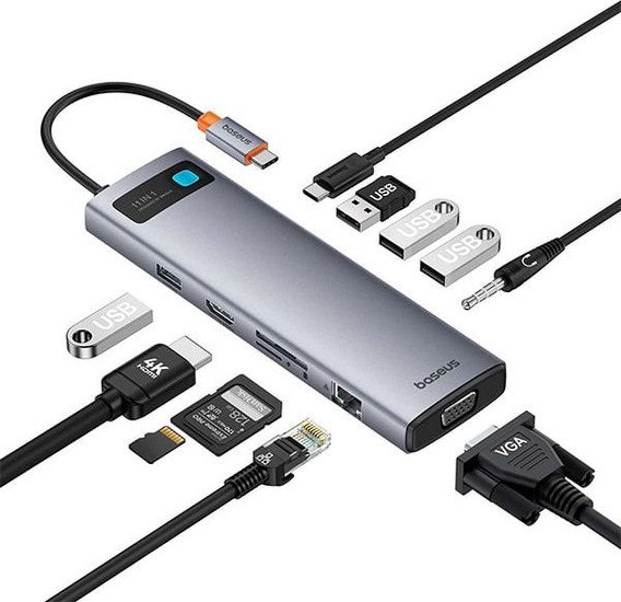 Док-станция Baseus Metal Gleam Series 11-Port Hub B00030709811-00