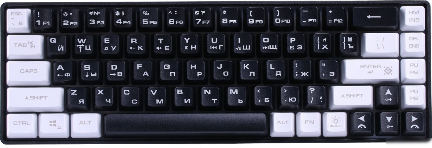 Клавиатура Defender Aris GK-349 (черный/белый)