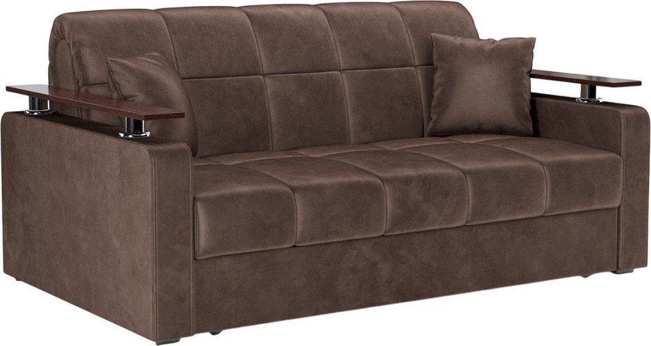 Диван Мебель-АРС Аккордеон Бакли НПБ 140x200 (бархат шоколадный Star Velvet 60 Coffee)
