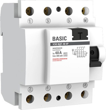 Устройство защитного отключения EKF Basic elcb-4-40-300e-sim