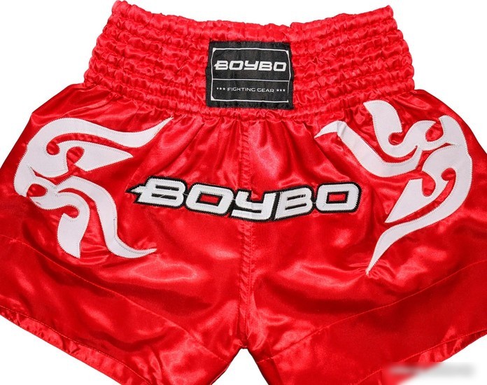 Шорты BoyBo для тайского бокса (XL, красный)