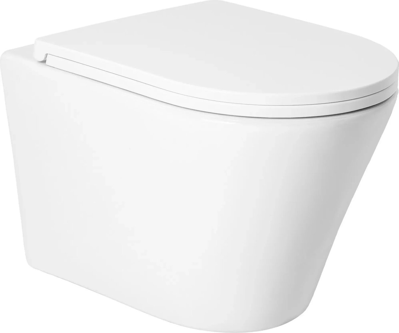 Унитаз подвесной Saniteco KW-9005W + Triton Pro EVO815N (с кнопкой черный, матовый)